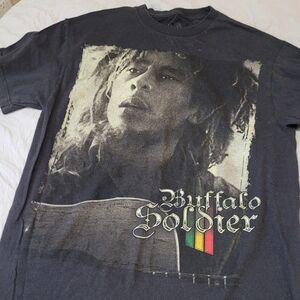 Bob Marley ZION super grunge band Tee Men's SZ M holes wear‎ Patch comfort punk
